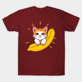 Pixel Art Banana Cat T-Shirt